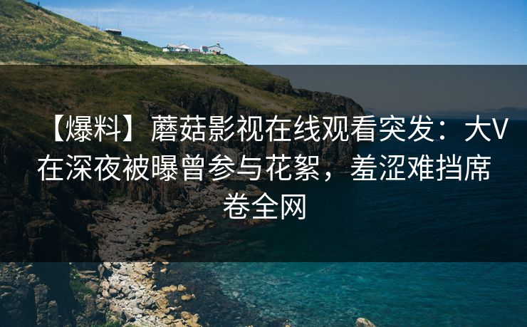 【爆料】蘑菇影视在线观看突发：大V在深夜被曝曾参与花絮，羞涩难挡席卷全网